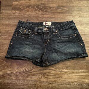 SO Vintage Denim Jean Short w/ Button Pockets